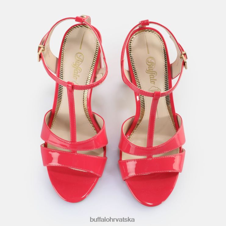 tamno roza Buffalo veganske sandale s petom u jean kavezu |sandale TDD6T529